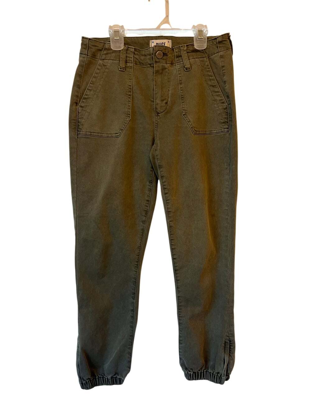 PAIGE Mayslie Utility Jogger Pants in Army Green Size 27